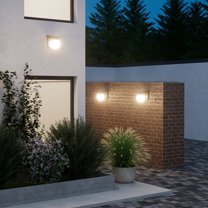 Solar Globe LED Wall Light | Smart Dimmable Outdoor Lighting