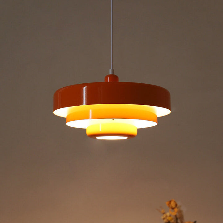 Nordic Vintage Multi-Layered Pendant Lamp | Modern Retro Hanging Light