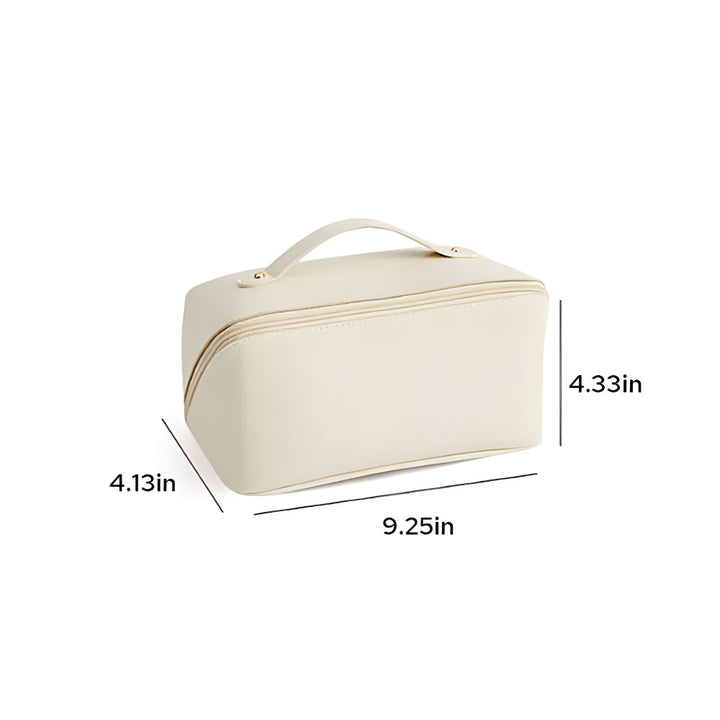 Makeup Bag Travel Organizer PU Shell Cosmetic Case Large Capacity