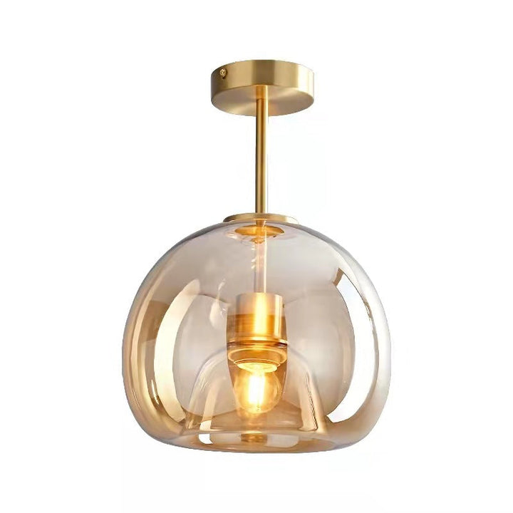 Nordic Glass Ball Ceiling Light | Semi-Flush Mount