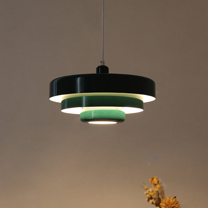 Nordic Vintage Multi-Layered Pendant Lamp | Modern Retro Hanging Light