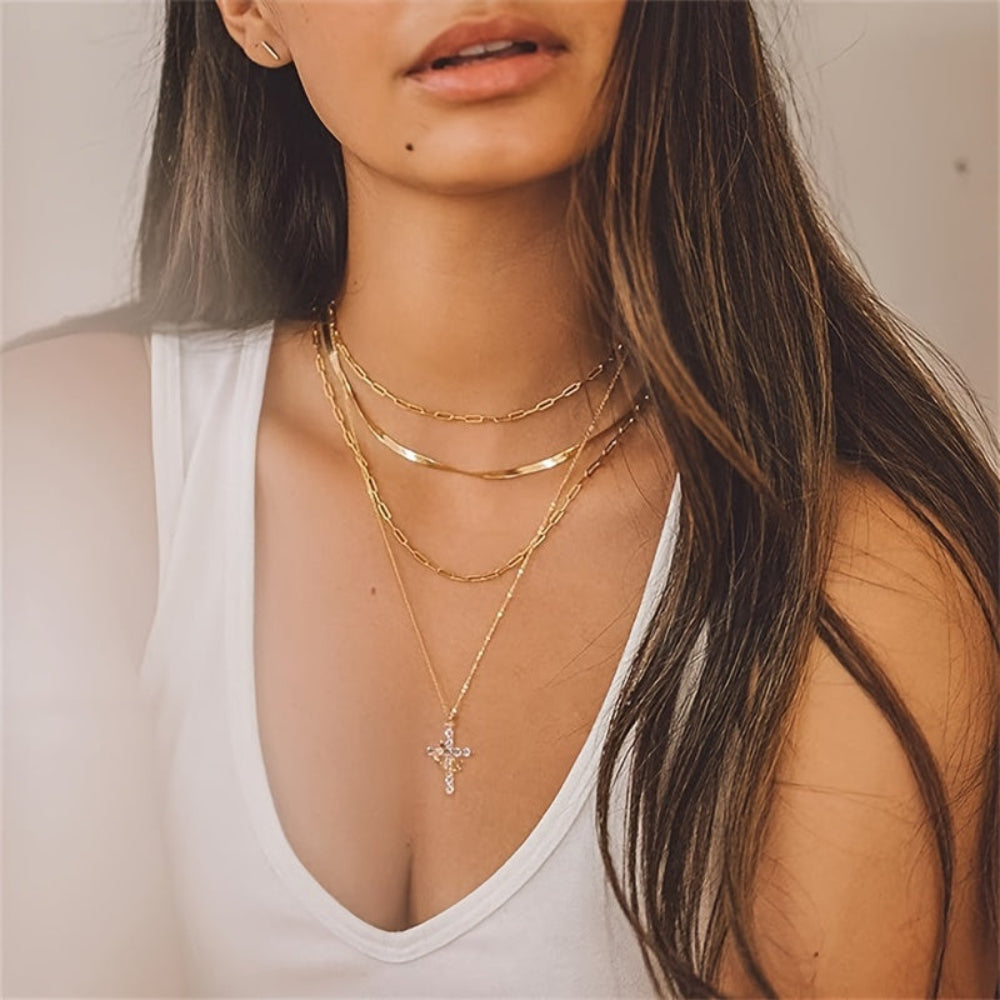 Necklace Cross Pendant Crown Mothers Day Faith Jewellery Gift