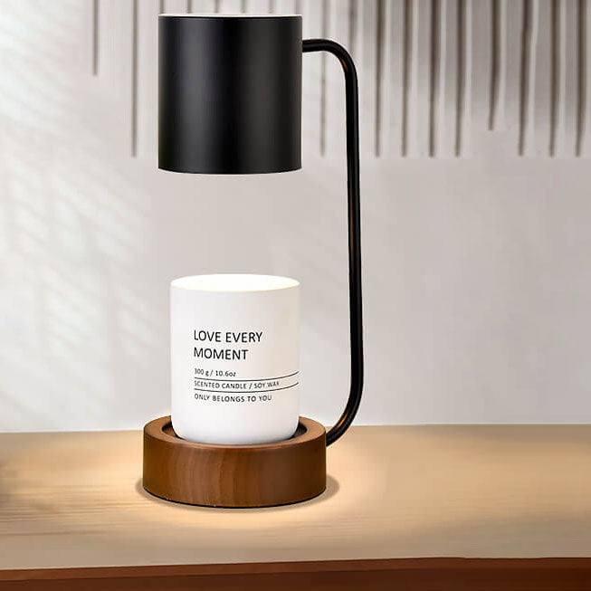 Japanese Minimalist Table Lamp | Wood &amp; Metal Design