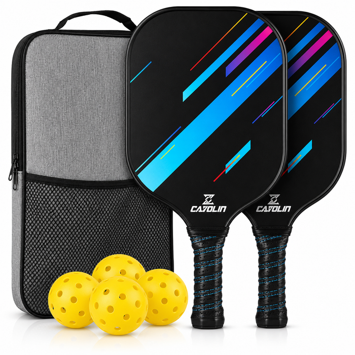 Pickleball Paddle Set Lightweight Graphite Rackets Balls