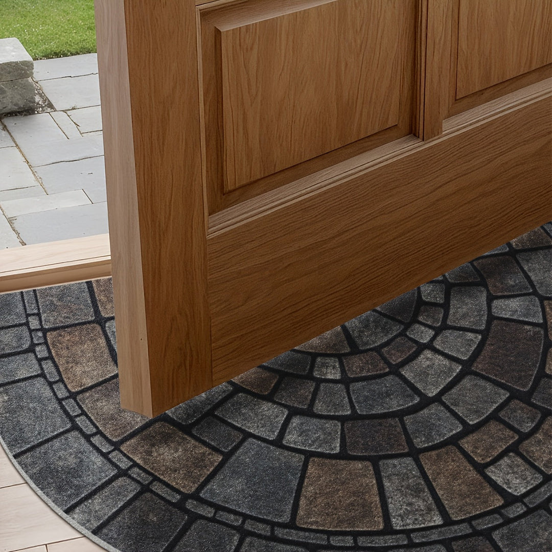 Half-Circle Mosaic Door Mat | Indoor &amp; Outdoor Use