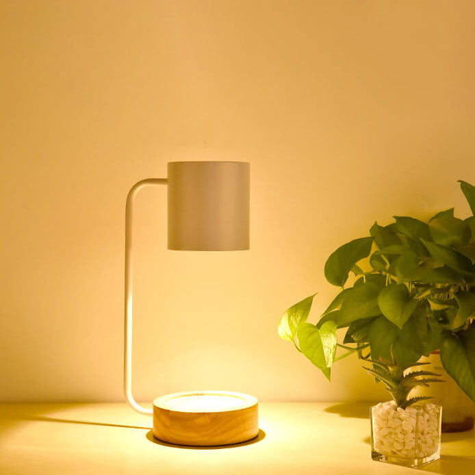 Japanese Minimalist Table Lamp | Wood &amp; Metal Design