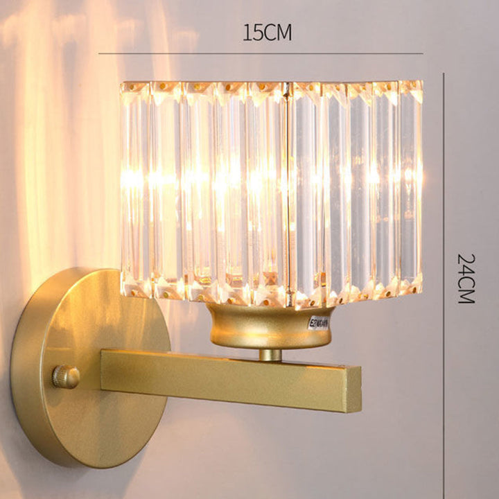 Crystal Wall Light | Modern Glass &amp; Iron Sconce