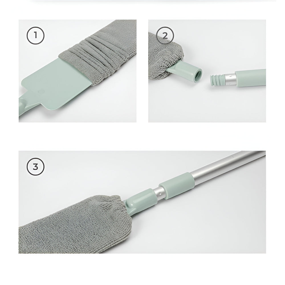 Mop Retractable Gap Cleaning Tool Microfiber Brush Flat Design
