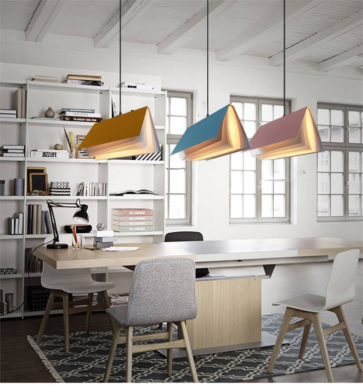 Flying Book Pendant Light | Modern Book-Inspired Ceiling Lamp