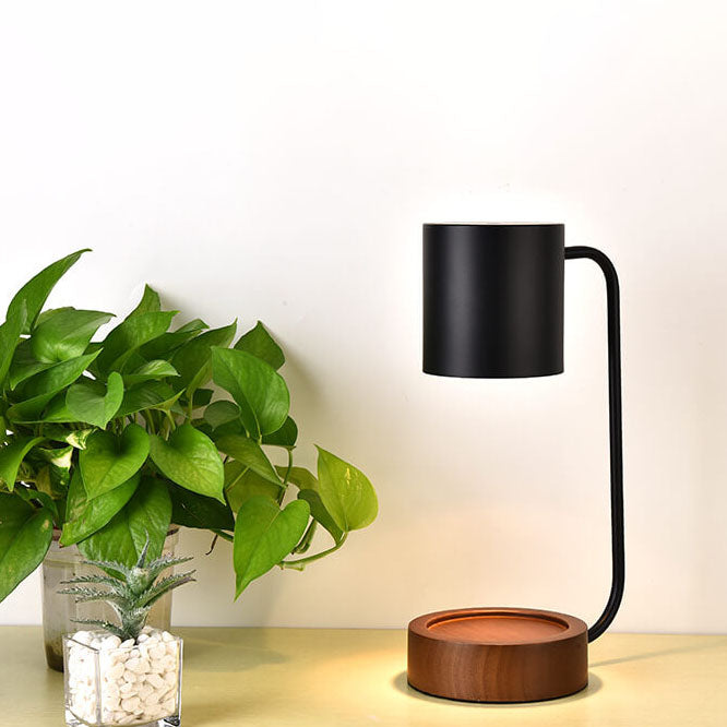 Japanese Minimalist Table Lamp | Wood &amp; Metal Design