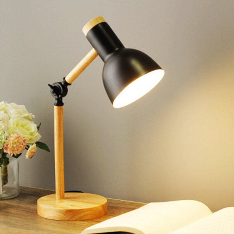 Nordic Wooden LED Desk Lamp | Scandinavian Minimalist Lighting