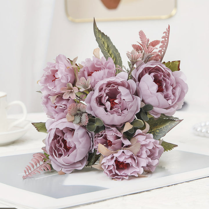 Flower Bouquet Mothers Day Gift Artificial Peony Home Decoration