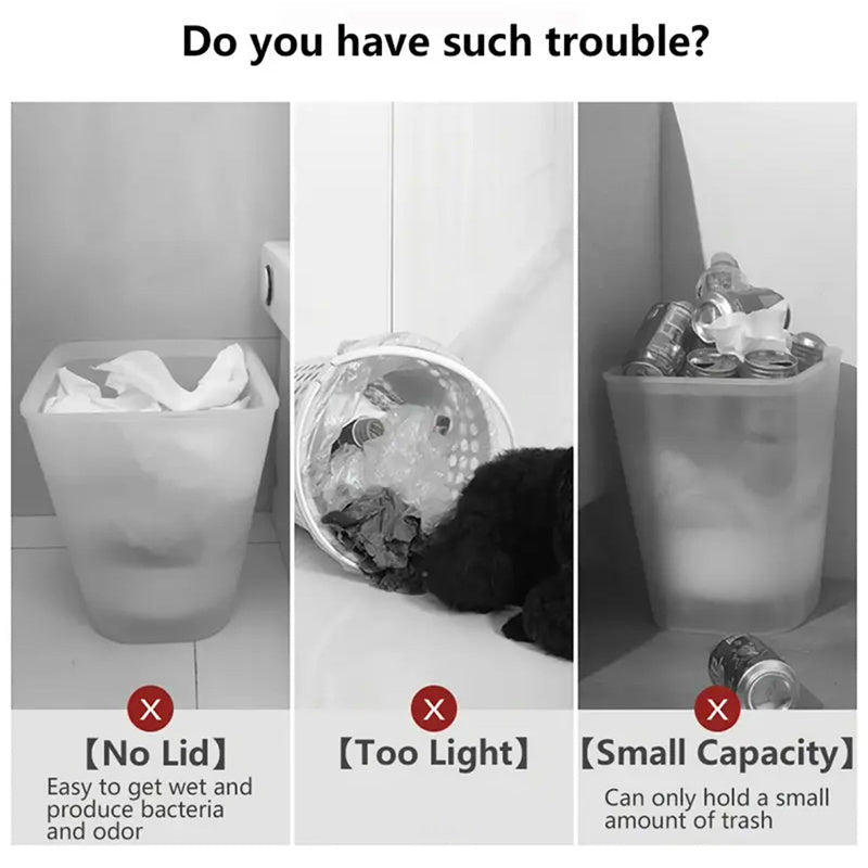 15L Modern Odour-Sealing Trash Can with Elevated Legs | Stylish Waste Bin for Kitchen, Living &amp; Bathroom