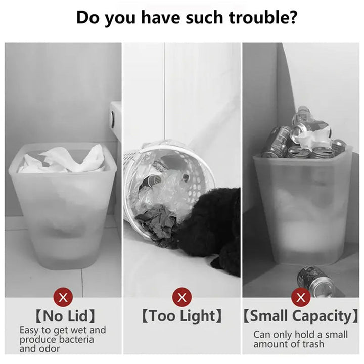 15L Modern Odour-Sealing Trash Can with Elevated Legs | Stylish Waste Bin for Kitchen, Living &amp; Bathroom