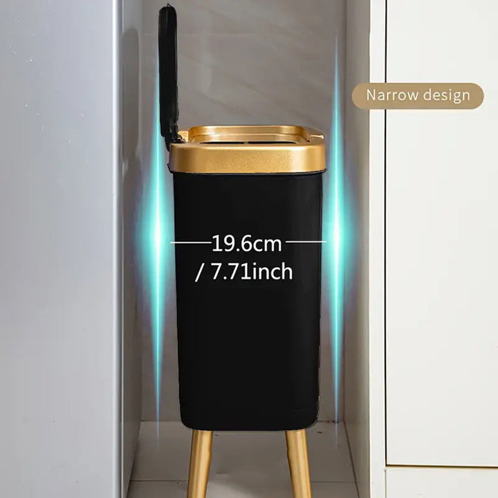 15L Modern Odour-Sealing Trash Can with Elevated Legs | Stylish Waste Bin for Kitchen, Living &amp; Bathroom