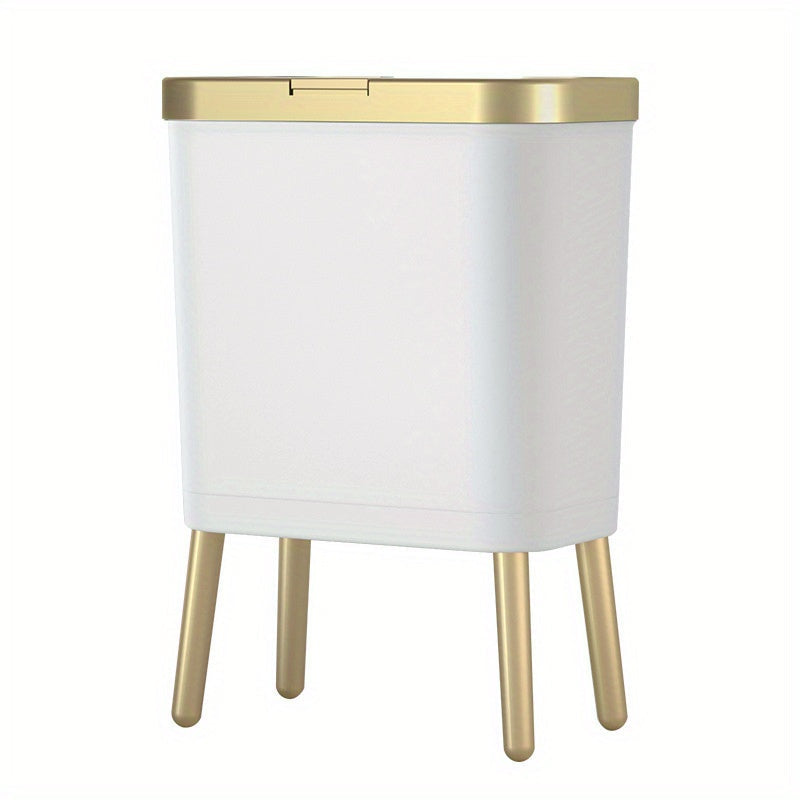 15L Modern Odour-Sealing Trash Can with Elevated Legs | Stylish Waste Bin for Kitchen, Living &amp; Bathroom