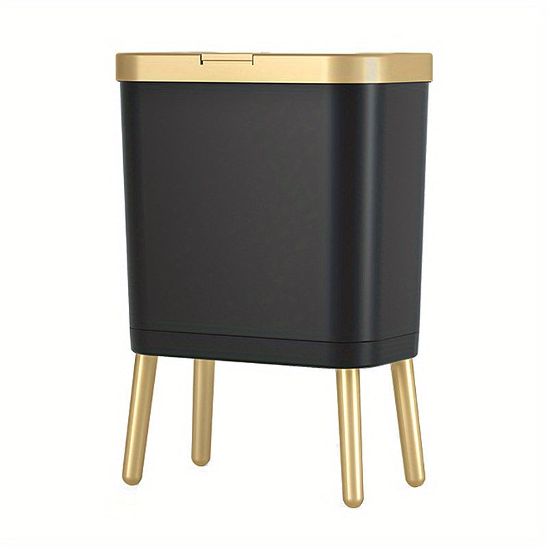 15L Modern Odour-Sealing Trash Can with Elevated Legs | Stylish Waste Bin for Kitchen, Living &amp; Bathroom