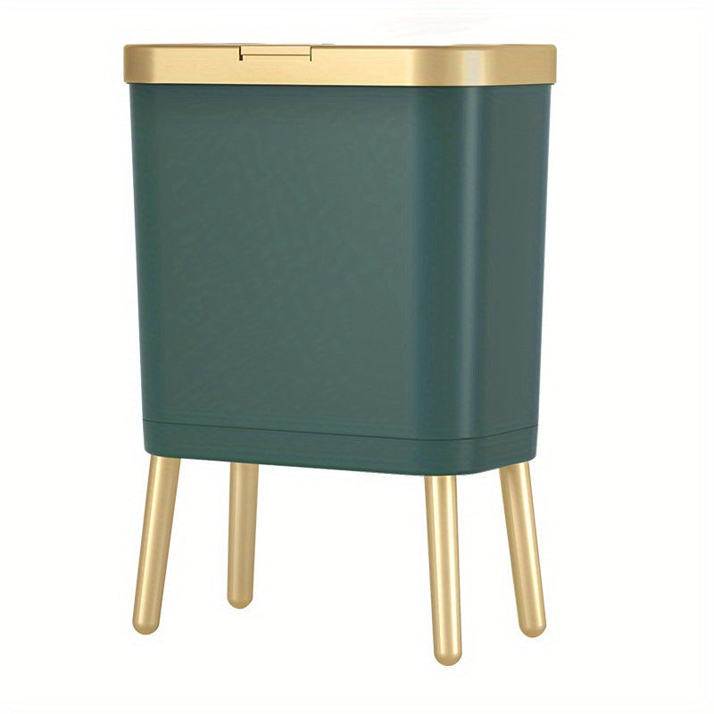 15L Modern Odour-Sealing Trash Can with Elevated Legs | Stylish Waste Bin for Kitchen, Living &amp; Bathroom