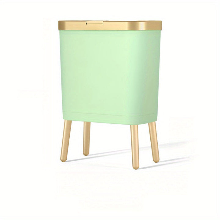 15L Modern Odour-Sealing Trash Can with Elevated Legs | Stylish Waste Bin for Kitchen, Living &amp; Bathroom
