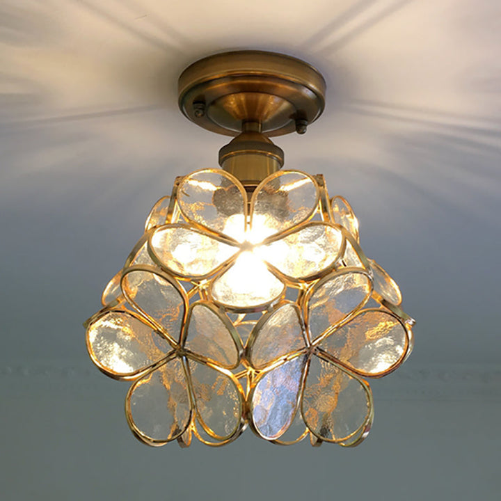 Retro Flower Ceiling Light | Colourful Vintage-Inspired PVC Flush Mount
