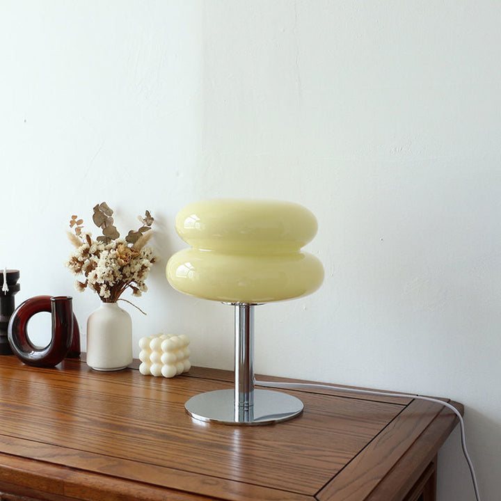 Italian Designer Glass Table Lamp | Modern Retro Accent Light