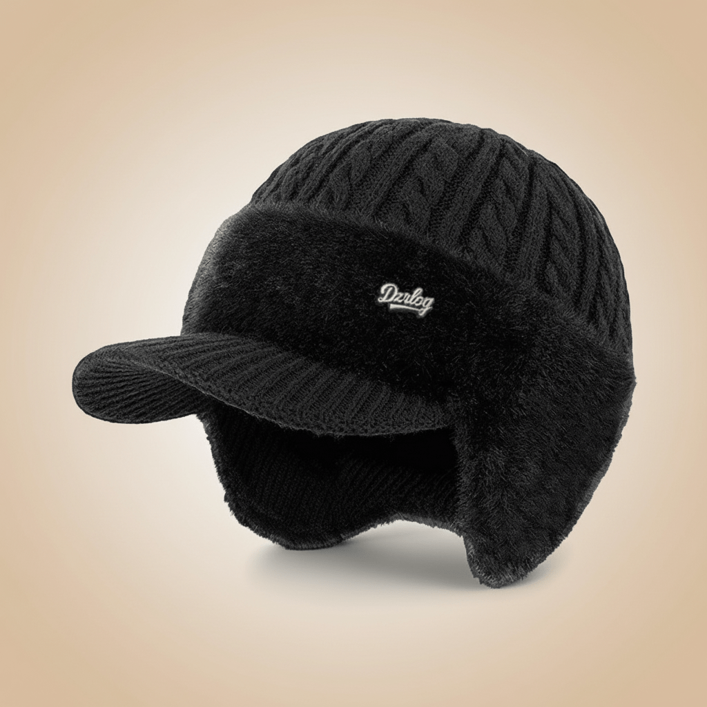 Winter Hat Trapper Ear Protection Windproof Fur Lined Cap