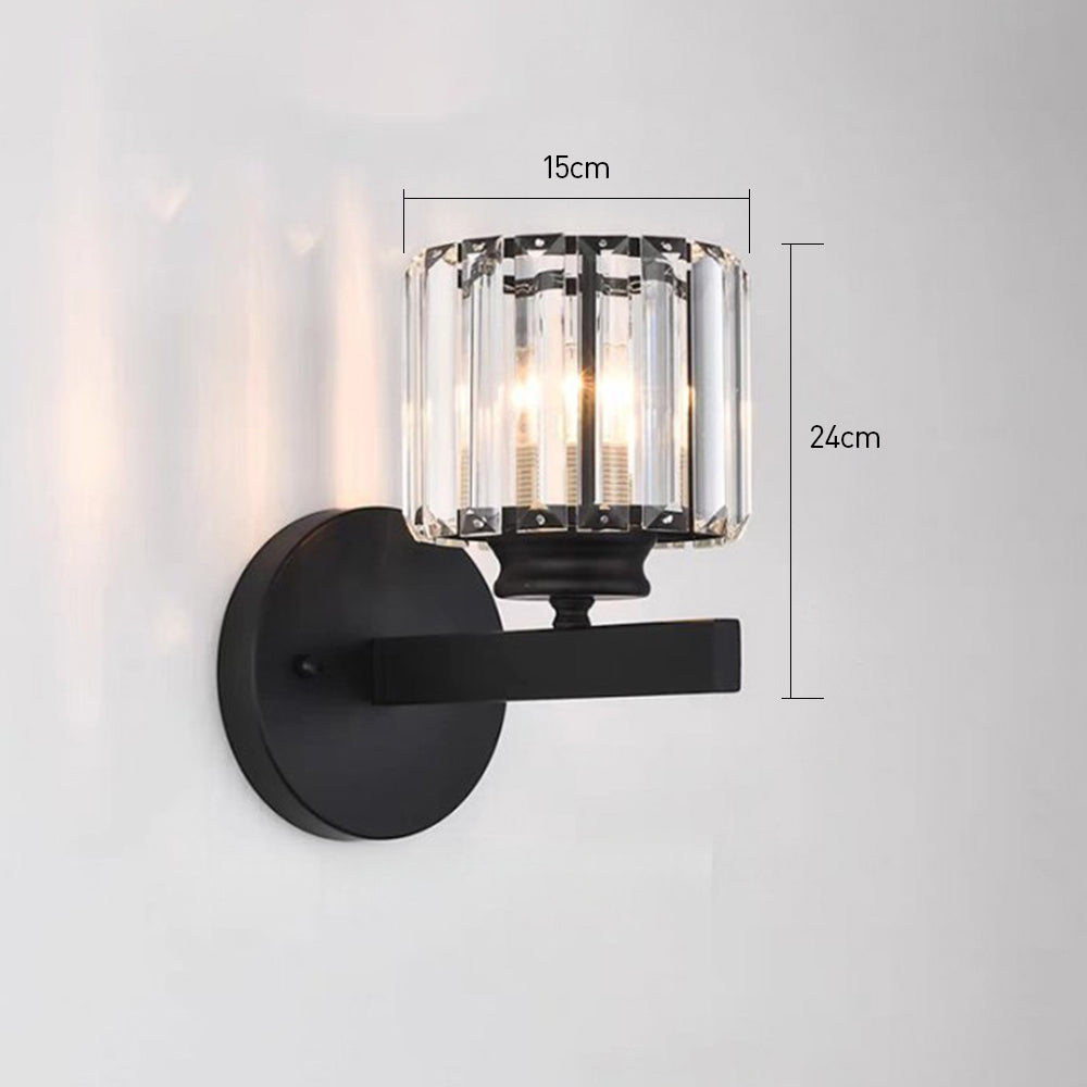 Crystal Wall Light | Modern Glass &amp; Iron Sconce