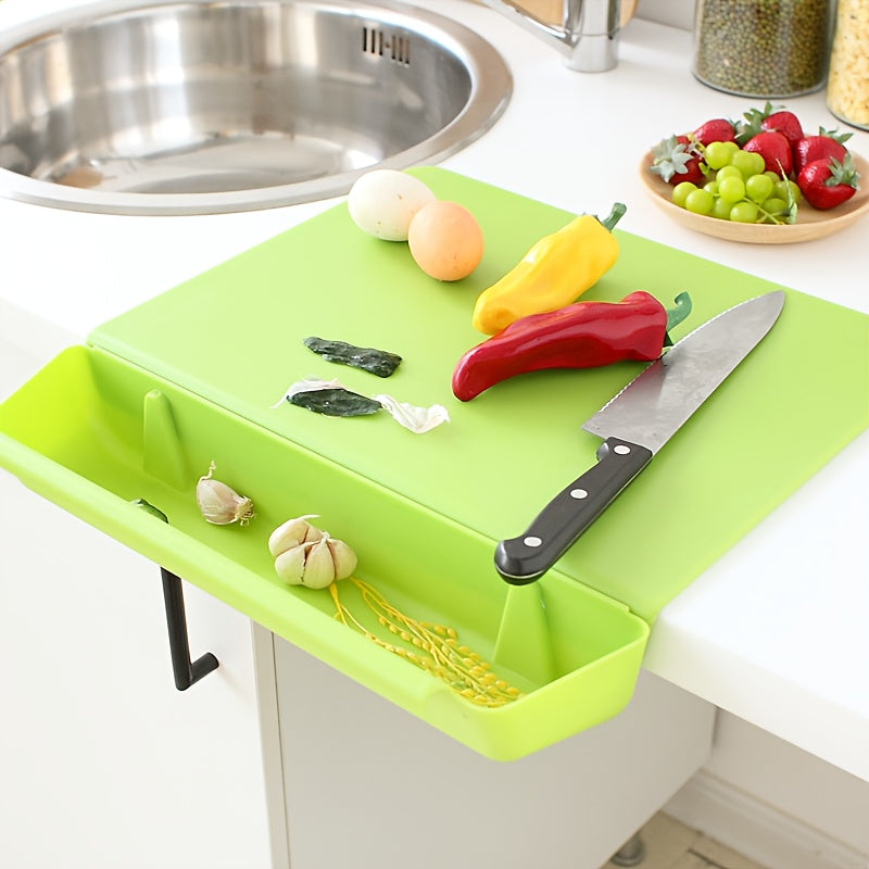 2-in-1 Chopping Board with Storage Box | Portable Kitchen Cutting Board &amp; Food Holder