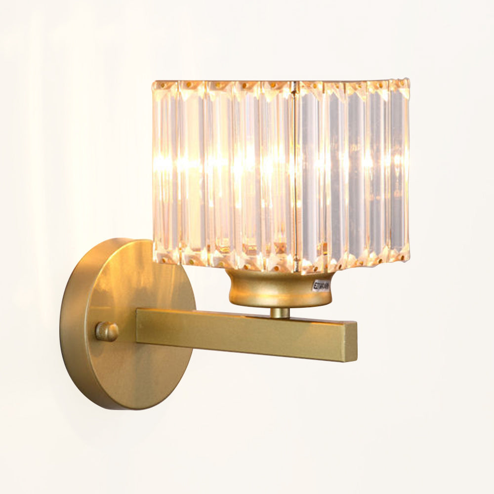Crystal Wall Light | Modern Glass &amp; Iron Sconce