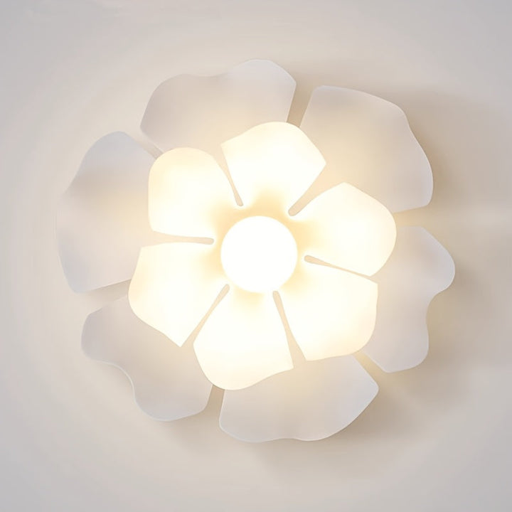 Petal Flower Ceiling Light | Modern Floral Semi Flush Mount Fixture