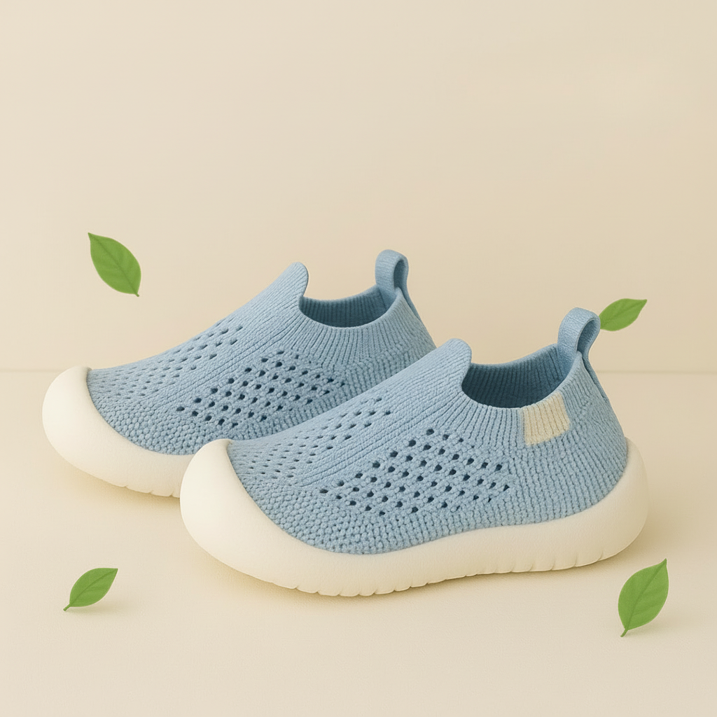 Kids Trainers Breathable Mesh Slip On Shoes Non Slip Lightweight