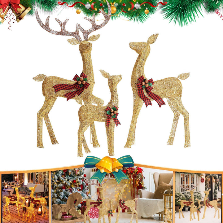 Christmas Outdoor Decorations LED Reindeer Garden Display