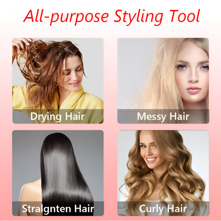 Hair Hot Air Brush Rotating Styling Dryer Tool Set