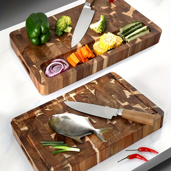 Acacia Wood Cutting Board | Durable End Grain Kitchen Chopping Block