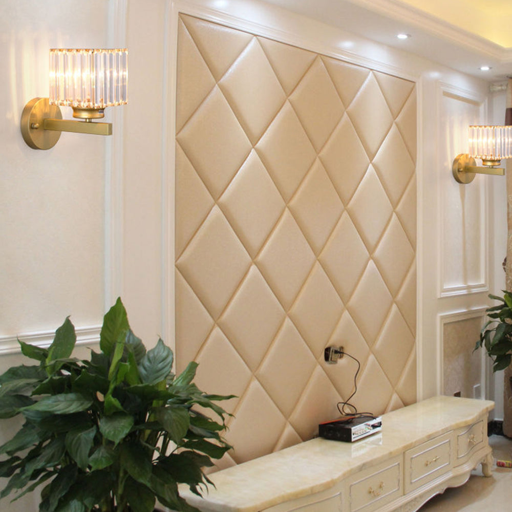 Crystal Wall Light | Modern Glass &amp; Iron Sconce