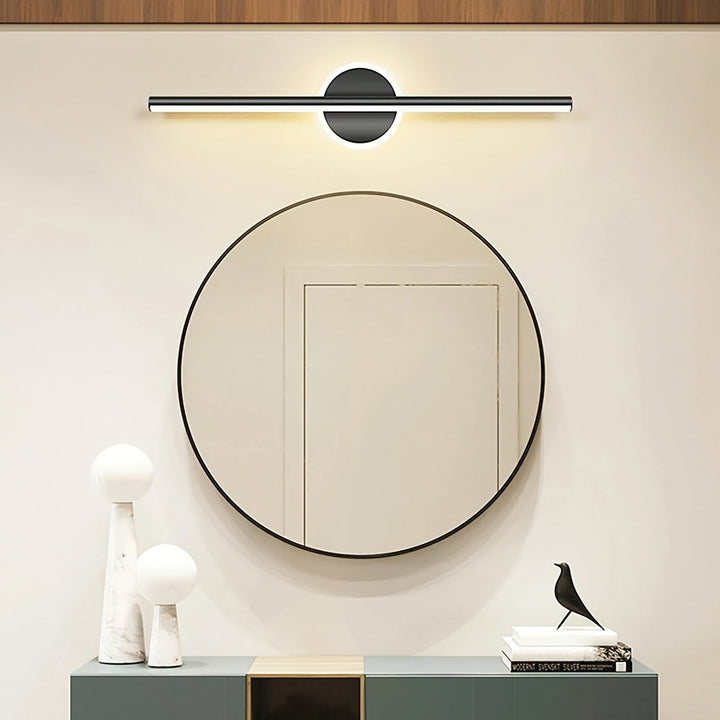 Luxe LED Mirror Wall Light | Minimalist Black &amp; Gold Wall Lamp