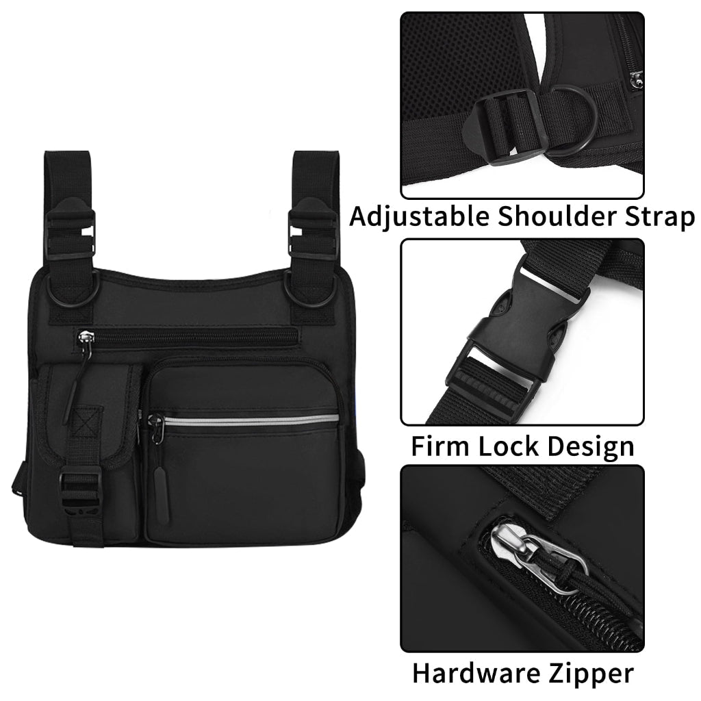 Pickleball Tactical Chest Bag Adjustable Crossbody Pack