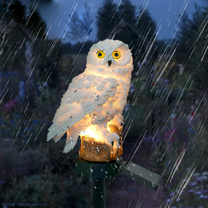 Garden Light Solar Owl Outdoor Pathway Stake Lamp