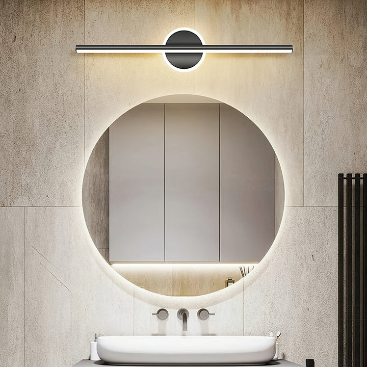 Luxe LED Mirror Wall Light | Minimalist Black &amp; Gold Wall Lamp