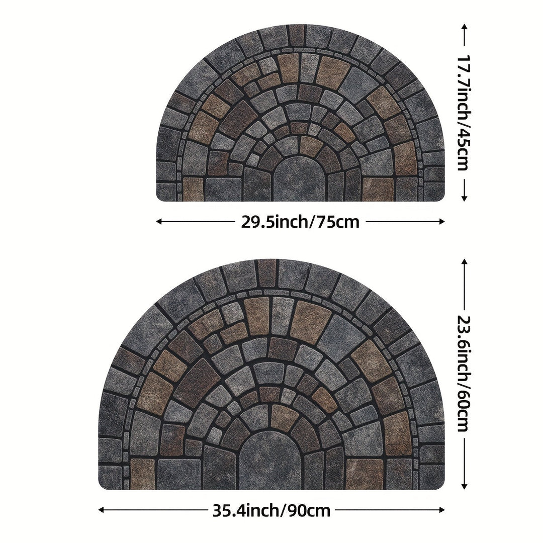 Half-Circle Mosaic Door Mat | Indoor &amp; Outdoor Use
