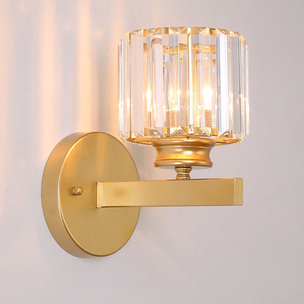 Crystal Wall Light | Modern Glass &amp; Iron Sconce