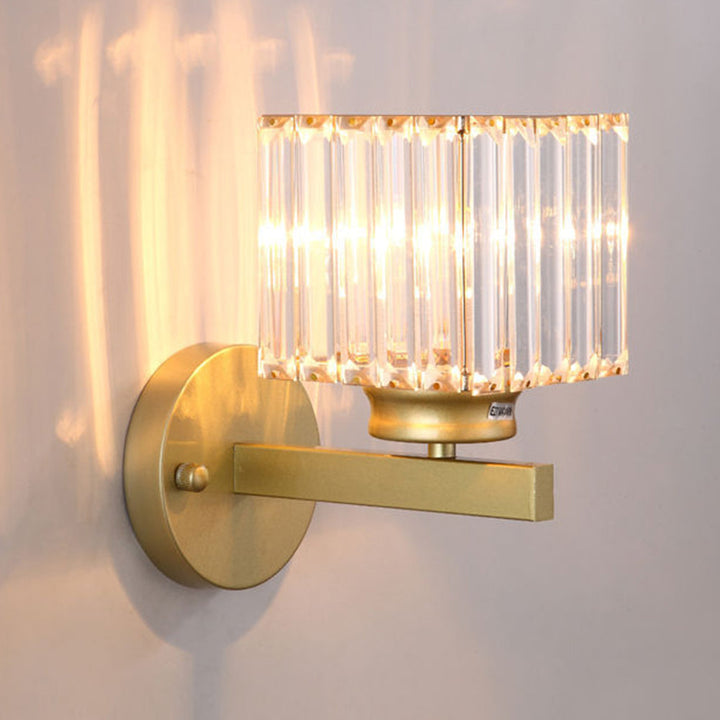 Crystal Wall Light | Modern Glass &amp; Iron Sconce