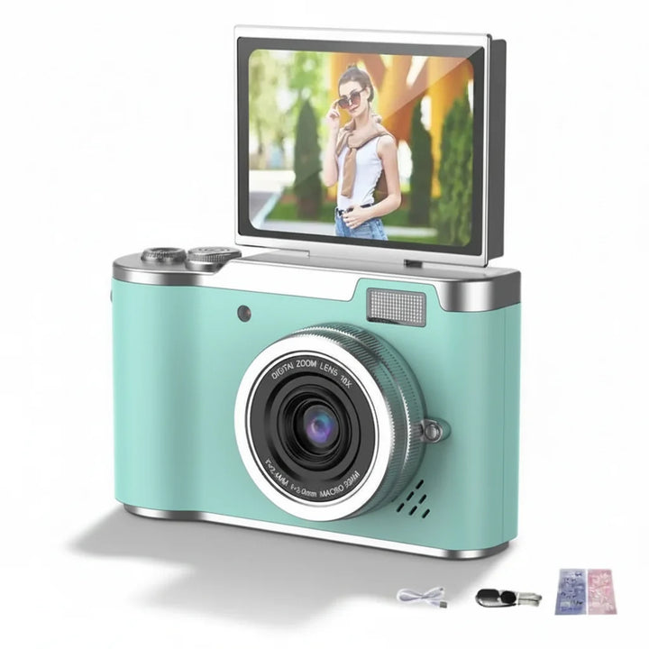Digital Camera 4K Flip Screen 48MP 8X Zoom Compact Photo Video