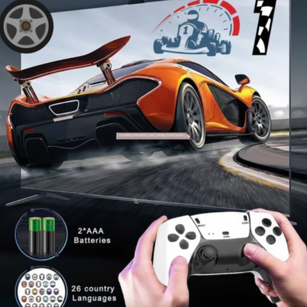 Game Console Stick 4K Retro Gaming Wireless Controllers