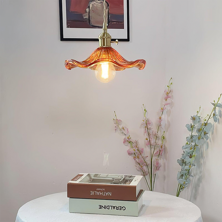 Illuminate Your Room with Elegance | Flower Glass LED Pendant Light