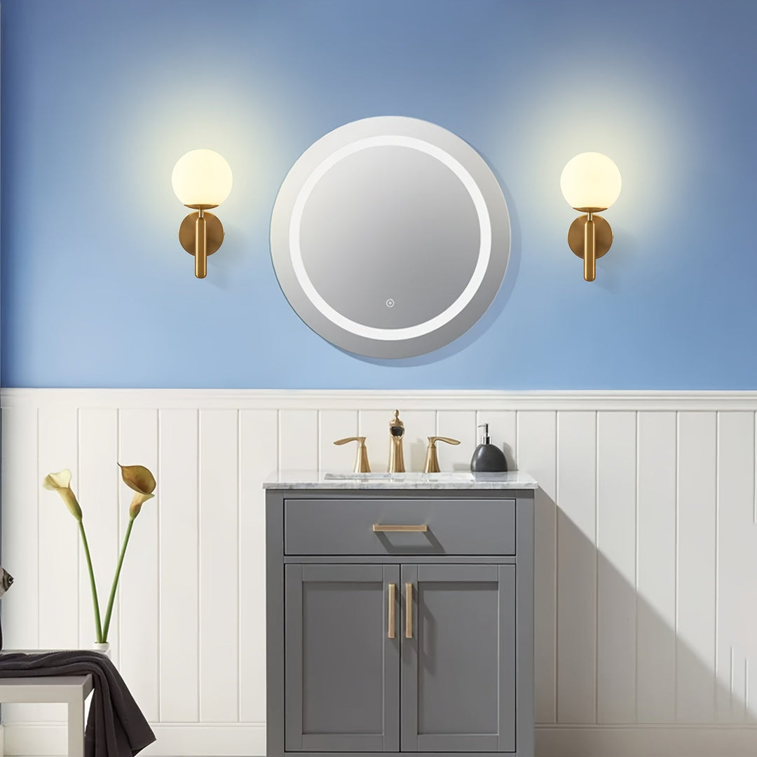 Modern Glass Wall Sconce | Elegant Metal Bedroom Light