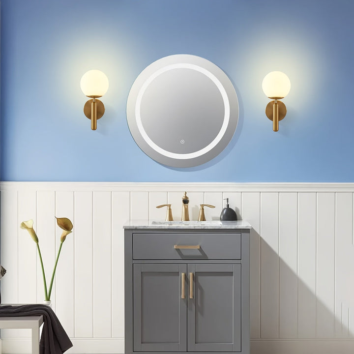 Modern Glass Wall Sconce | Elegant Metal Bedroom Light