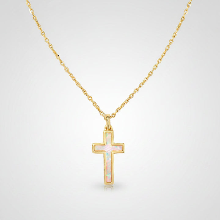 Necklace Cross Pendant Mothers Day Gift Gold Jewellery Minimalist