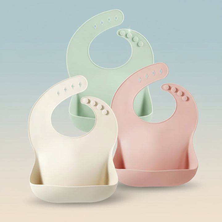Baby Bib Silicone Adjustable Waterproof Feeding Bib