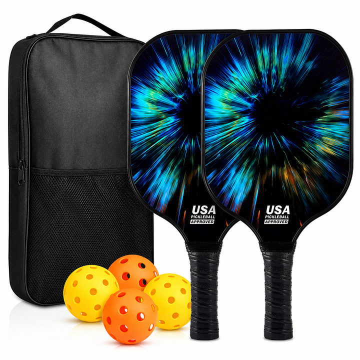 Pickleball Paddle Set Lightweight Graphite Rackets Balls